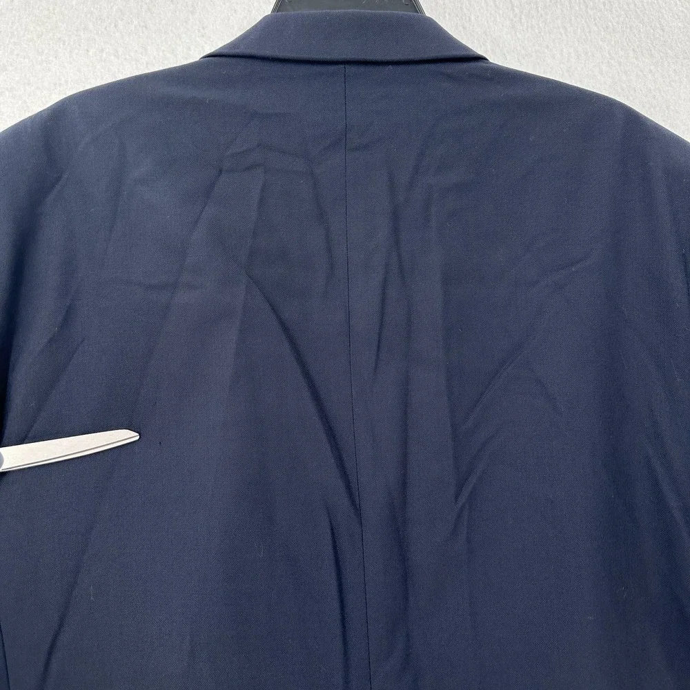 Stafford Blazer‎ Mens 50R Blue Gold Button Pockets Suit Jacket Sport Coat READ